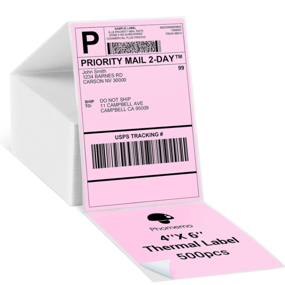 CUSTOM 50 ct 4x6” Thank You Cards/Stickers on Colored Labels, You Choose Color - Picture 2 of 12
